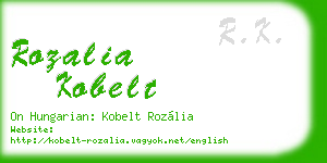 rozalia kobelt business card
